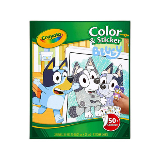 Crayola Книжка за оцветяване BLUEY 50 стикера