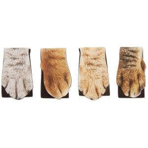 Магнитни книгоразделители Kikkerland - Котешка лапа, 4 броя