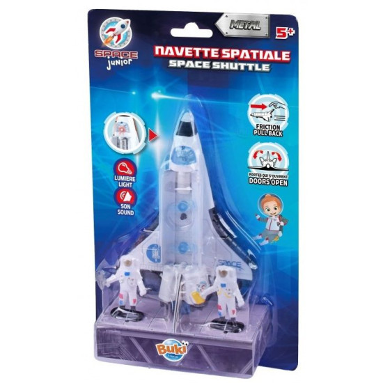 Метална играчка Buki Space Junior - Космическа совалка, 15 cm