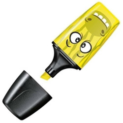 Мини текстмаркер Stabilo Boss Funnimals, жълт  Мини текстмаркер Stabilo Boss Funnimals, жълт