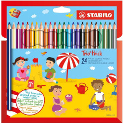 Моливи Stabilo Trio - Thick, 24 цвята Моливи Stabilo Trio - Thick, 24 цвята