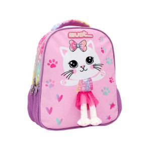 Раница детска с 2 ципа 3D Cat Must