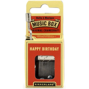 Музикална кутия с манивела Kikkerland - Happy Birthday