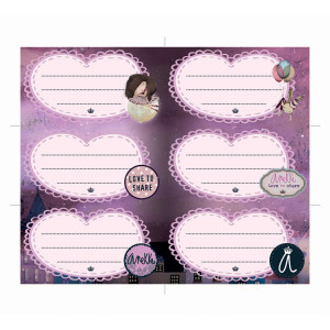 Етикети за тетрадка Anekke, опаковка 24