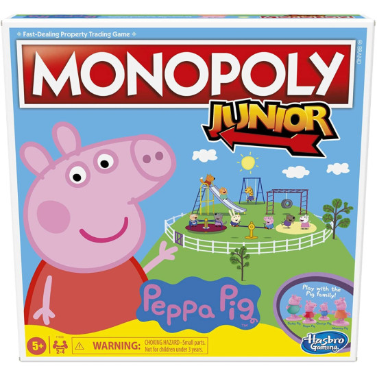 Настолна игра Hasbro Monopoly Junior: Peppa Pig (Българско издание)