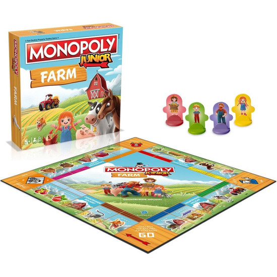 Настолна игра Monopoly Junior: Farm - Детска Настолна игра Monopoly Junior: Farm - Детска