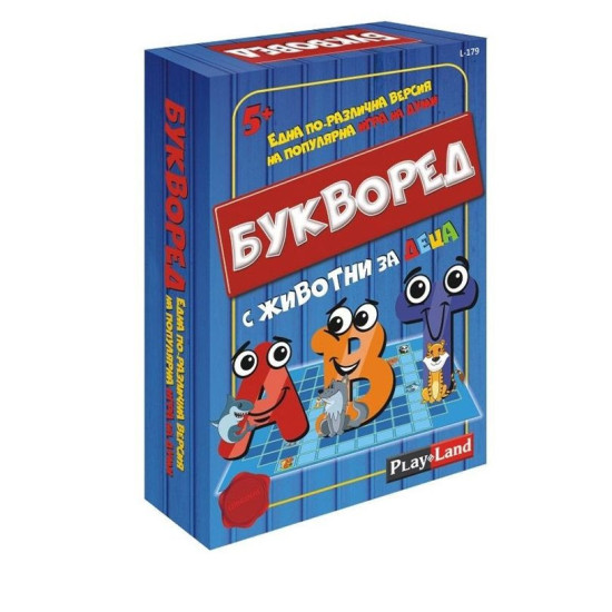 Настолна игра PlayLand: Букворед с животни за деца