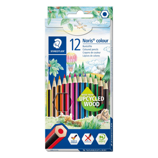 Цветни моливи Staedtler Noris Colour 185, 12 цвята