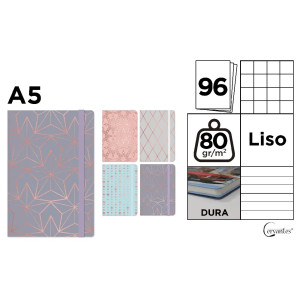 Тефтер с редове А5, 96 стр., асортимент