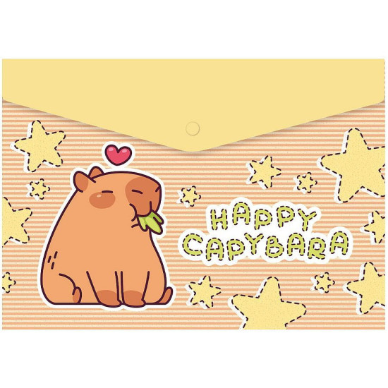 Папка с копче Spree Capybara - А4, асортимент