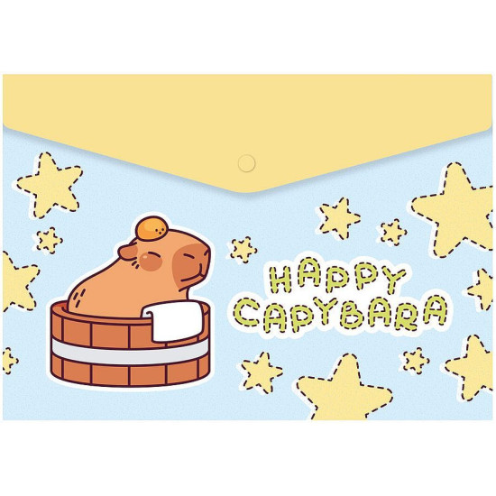 Папка с копче Spree Capybara - А4, асортимент