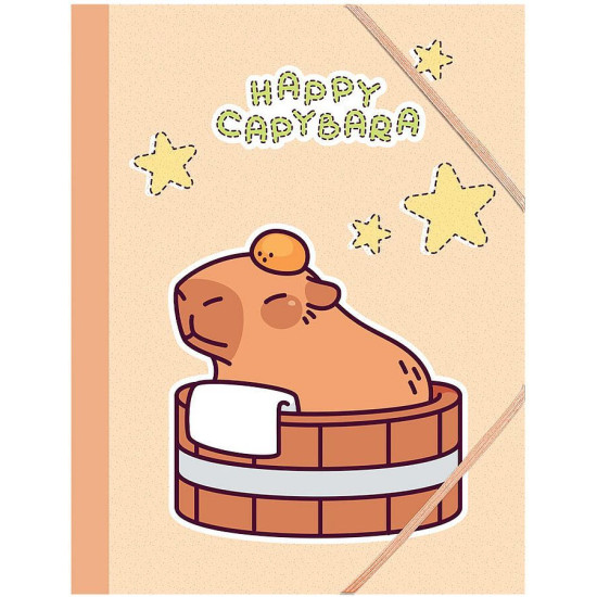Папка с ластик Spree Capybara - А4, асортимент Папка с ластик Spree Capybara - А4, асортимент