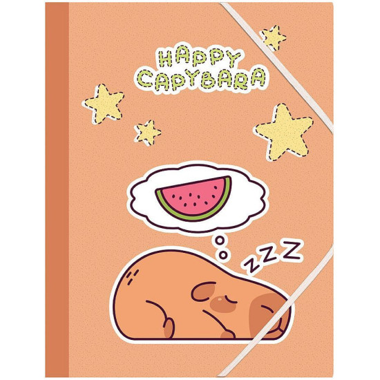 Папка с ластик Spree Capybara - А4, асортимент Папка с ластик Spree Capybara - А4, асортимент