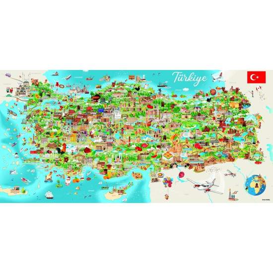 Пъзел Anatolian от 1500 части - Карта на Турция | AnaTolian