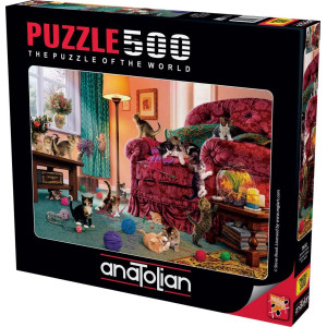 Пъзел Anatolian от 500 части - Палави котенца