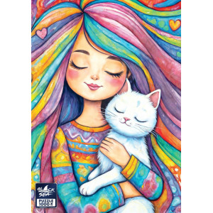 Пъзел Black Sea от 1000 части - Котешка прегръдка