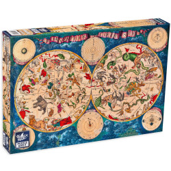 Пъзел Black Sea от 500 части - Небесна карта, 1670 г., Фредерик де Вит