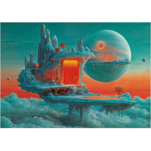 Пъзел Educa от 1000 части - Планета от огън и лед