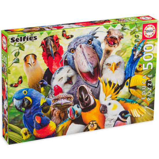 Пъзел Educa от 500 части - Селфи с птички