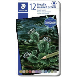 Цветни моливи Staedler 146 Metallic 12 цв мет.кутия Цветни моливи Staedler 146 Metallic 12 цв мет.кутия
