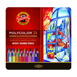 Комплект професионални цветни моливи Polycolor 24 цвята Комплект професионални цветни моливи Polycolor 24 цвята