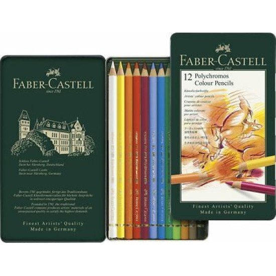 Цветни моливи Faber-Castell, Многоцветни, 12 цвята 