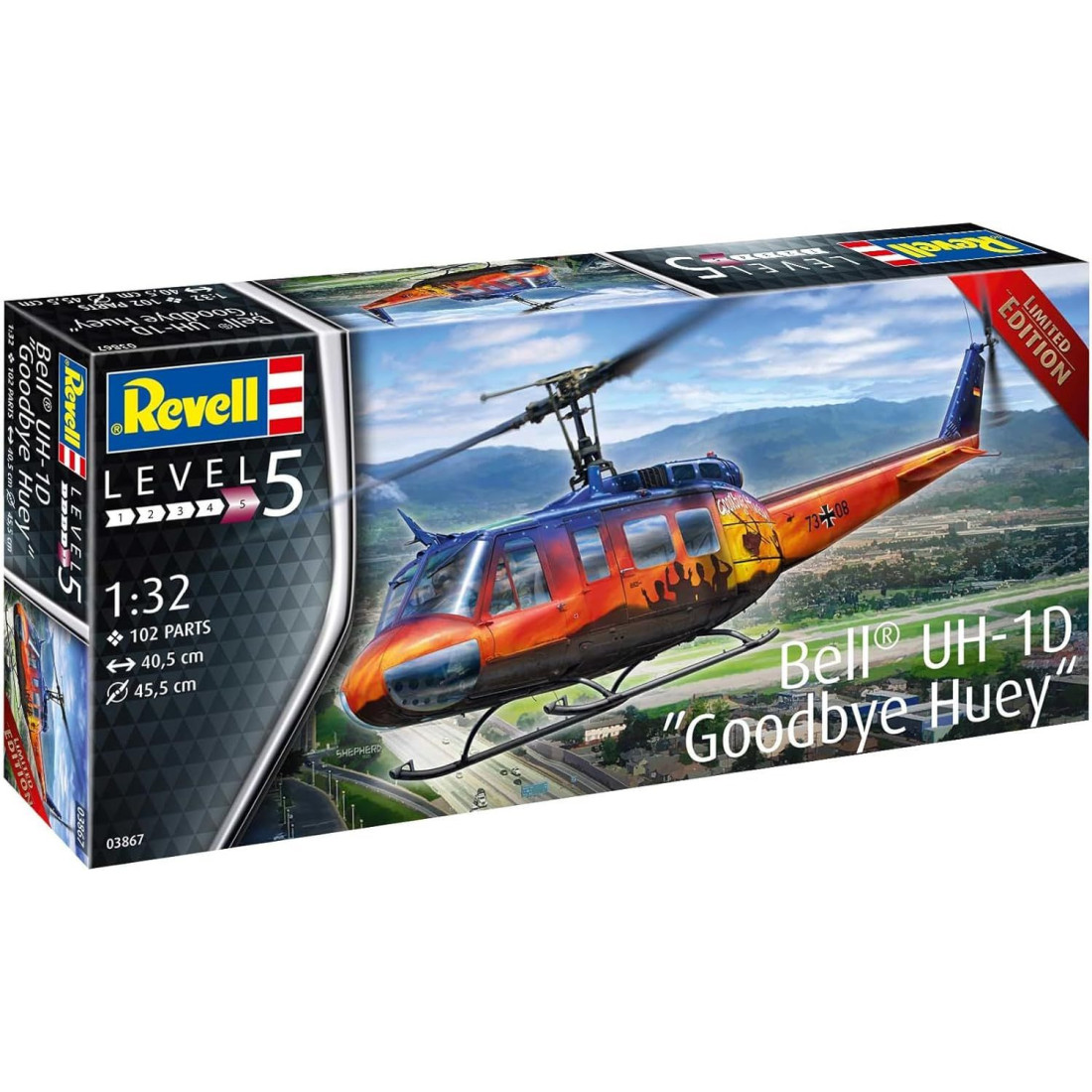 Maquette au 1/32 ème de la marque Revell du Bell UH-1D "Goodbye Huey&quot