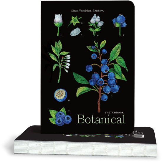 Скицник Drasca Botanical - Blueberry, 100 g, 80 листа Скицник Drasca Botanical - Blueberry, 100 g, 80 листа