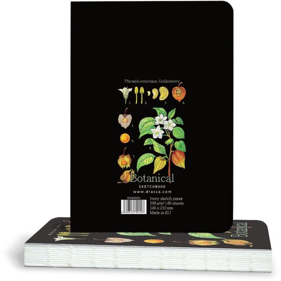 Скицник Drasca Botanical - Goldenberry, 100 g, 80 листа Скицник Drasca Botanical - Goldenberry, 100 g, 80 листа