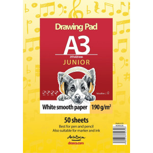 Скицник Drasca Junior - А3, 50 листа