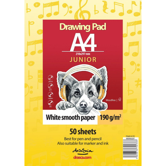 Скицник Drasca Junior - А4, 50 листа Скицник Drasca Junior - А4, 50 листа