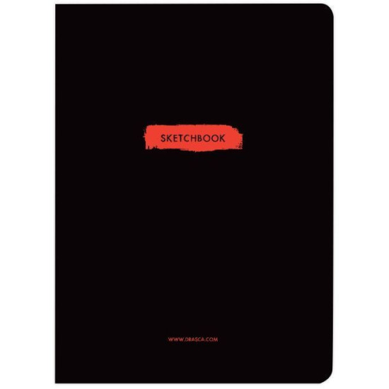 Скицник Drasca Plain - 112 листа, черен, 19 x 26 cm Скицник Drasca Plain - 112 листа, черен, 19 x 26 cm