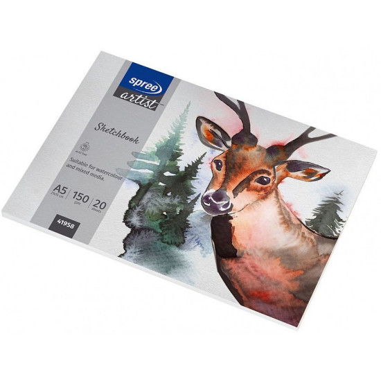 Скицник Spree Artist - A5, 20 листа, 150 g/m2 Скицник Spree Artist - A5, 20 листа, 150 g/m2