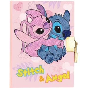Таен дневник с диамантен гоблен Craft Buddy - Стич и Ейнджъл