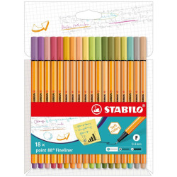 Тънкописци Stabilo Point 88 - 18 цвята Тънкописци Stabilo Point 88 - 18 цвята