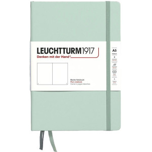 Тефтер Leuchtturm1917 Natural Colors - A5, светлозелен, бели листове, твърди корици