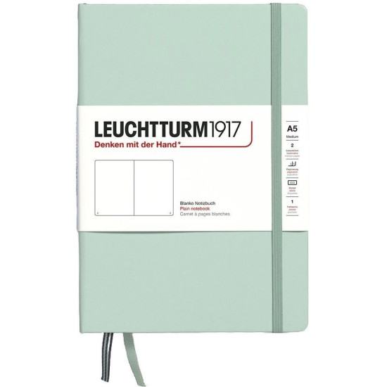 Тефтер Leuchtturm1917 Natural Colors - A5, светлозелен, бели листове, твърди корици | Тефтери, бележници и планери