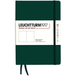 Тефтер Leuchtturm1917 Natural Colors - A5, тъмнозелен, бели листове, твърди корици