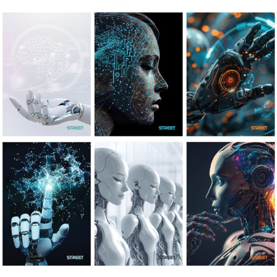 Тетрадка Street AI А4, 60 листа с широки редове, асортимент Тетрадка Street AI А4, 60 листа с широки редове, асортимент