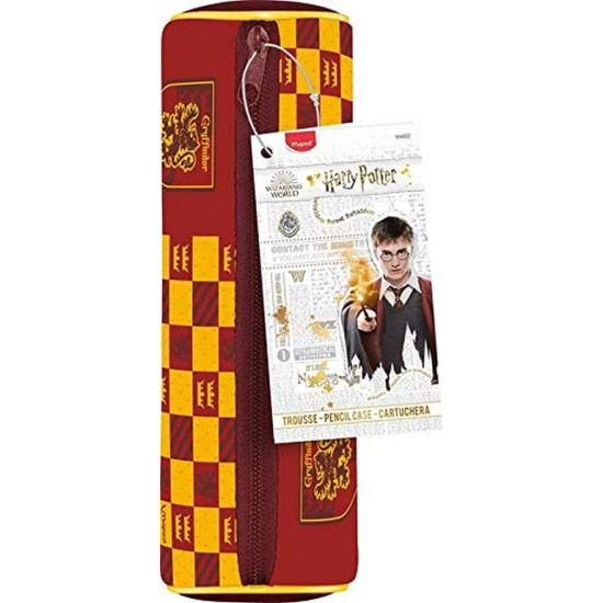 Цилиндричен ученически несесер Maped Harry Potter - бордо