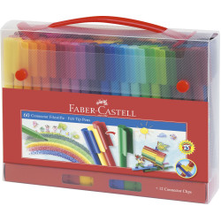 Цветни флумастери Faber-Castell Connector - 60 броя