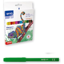 Цветни флумастери SpreeArt - Ø 2.3 mm, 12 цвята