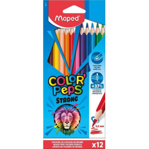 Цветни моливи Maped Color Peps - Strong, 12 цвята