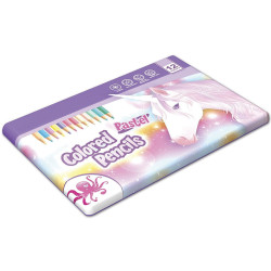 Цветни моливи Octopus Pastel - 12 цвята, в метална кутия