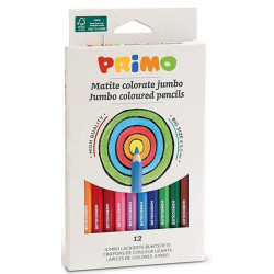 Цветни моливи Primo Maxi - Шестоъгълни, 12 броя Цветни моливи Primo Maxi - Шестоъгълни, 12 броя