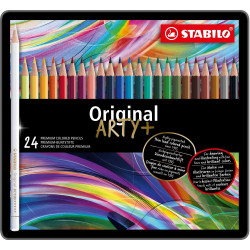 Цветни моливи Stabilo Arty - Original, 24 цвята, метална кутия Цветни моливи Stabilo Arty - Original, 24 цвята, метална кутия