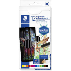 Цветни моливи Staedtler DJ - Super soft, 12 цвята Цветни моливи Staedtler DJ - Super soft, 12 цвята