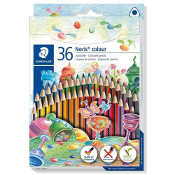 Цветни триъгълни моливи Staedtler Noris Colour 187 - 36 цвята Цветни триъгълни моливи Staedtler Noris Colour 187 - 36 цвята