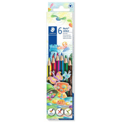 Цветни триъгълни моливи Staedtler Noris Colour 187 - 6 цвята Цветни триъгълни моливи Staedtler Noris Colour 187 - 6 цвята