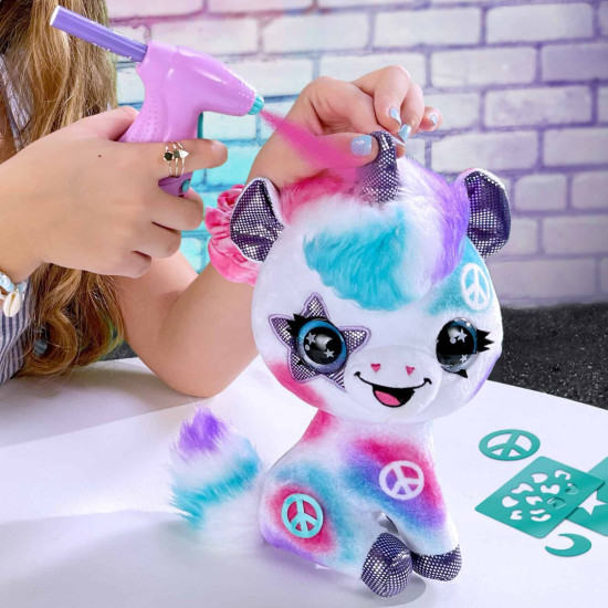 Творчески комплект Canal Toys Airbrush plush - Плюшена играчка за оцветяване, Сладък еднорог